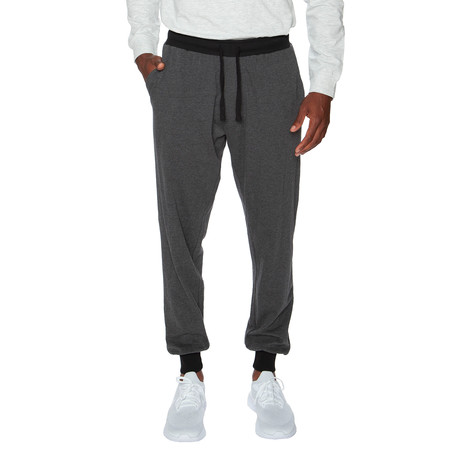 Contrasted Cuffed Lounge Pant // Dark Gray + Black (S)