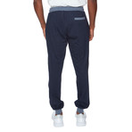 Contrasted Cuffed Lounge Pant // Navy + Light Blue (S)
