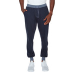Contrasted Cuffed Lounge Pant // Navy + Light Blue (S)