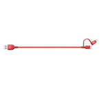 PeAk II Duo // 7.8" Lightning + MicroUSB Cable (Red)