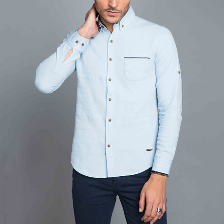 Pocket Oxford Button-Up Shirt // Blue (S)