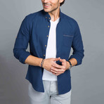 Pocket Oxford Button-Up Shirt // Indigo (L)