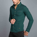 Pocket Oxford Button-Up Shirt // Green (S)