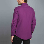 Solid Button-Up Shirt // Purple (2XL)