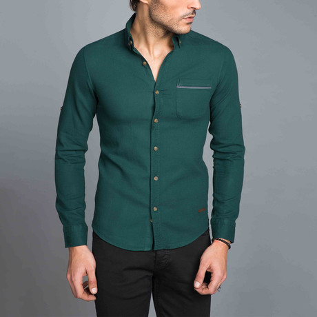 Pocket Oxford Button-Up Shirt // Green (S)