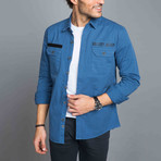 Quality Design Button-Up Shirt // Indigo (M)
