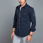 Pilot's Button-Up Shirt // Navy (S)