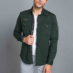 Pilot's Button-Up Shirt // Green (S)