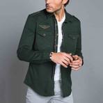 Pilot's Button-Up Shirt // Green (S)