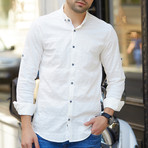 Lined Button-Up Shirt // White (S)