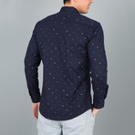 Confetti Pattern Button-Up Shirt // Navy (XL)