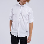 Roll-Up Oxford Button-Up Shirt // White (M)