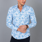 Paisley Pattern Button-Up Shirt // Sax (2XL)