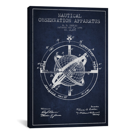 Nautical Observation Apparatus // Navy Blue (26"H x 18"W x 0.75"D)