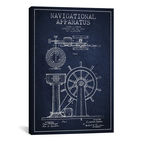 Navigational Apparatus // Navy Blue (26"H x 18"W x 0.75"D)