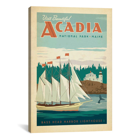 Acadia National Park (Bass Harbor Lighthouse) // Anderson Design Group (18"W x 26"H x 0.75"D)