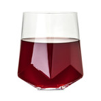 Seneca Crystal Faceted Wine Glasses // Set of 2
