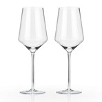 Raye Angled Crystal Bordeaux Glasses