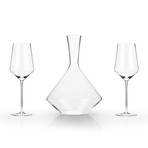 Raye 3-Piece Angled Crystal Bordeaux Set