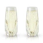 Raye Collection // Crystal Cactus Champagne Flutes // Set of 2