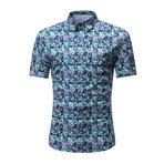Short Sleeve Shirt // Turquoise + Multi Color (XL)