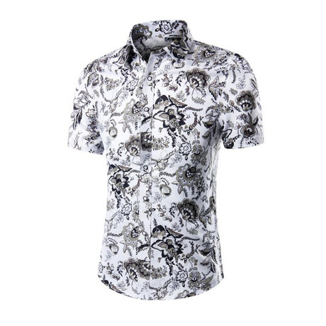 Short Sleeve Shirt // White Floral (XL)