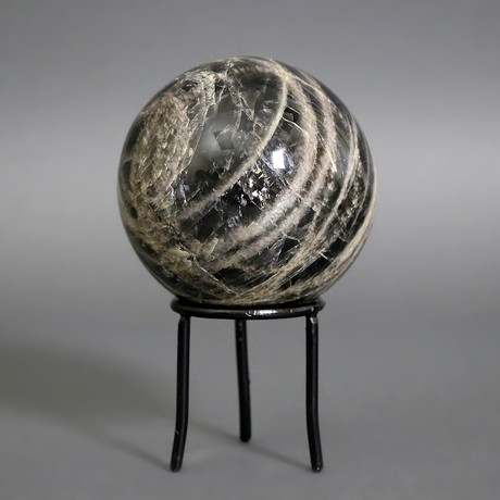 Black Moonstone Sphere // 4"