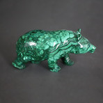 Malachite Bear Sculpture // 5.5"