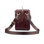 Small Leather Shoulder Bag // Brown