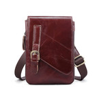 Small Leather Shoulder Bag // Brown