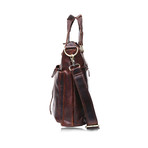 Leather Handle Bag // Chocolate