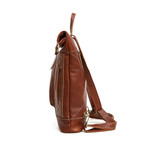 Leather Backpack // Brown // L155