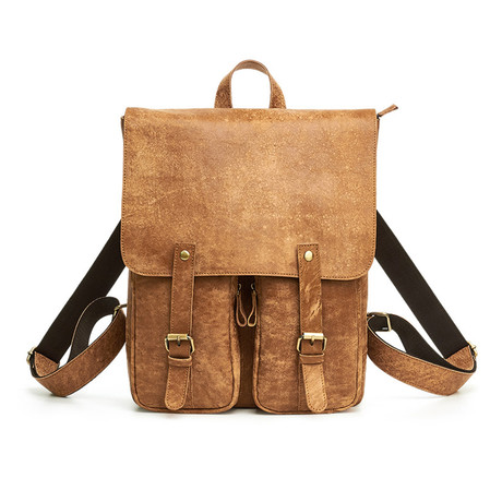 Leather Backpack // Brown // L156