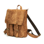 Leather Backpack // Brown // L156