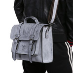 Leather Shoulder Bag // Grey