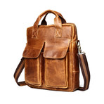 Leather Briefcase // Brown // L160