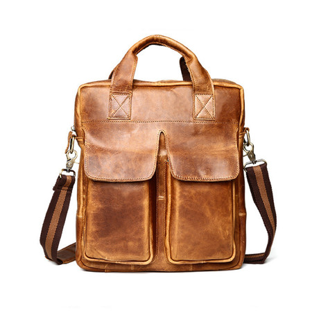 Leather Briefcase // Brown // L160