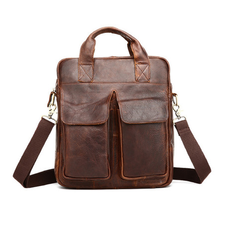 Leather Briefcase // Chocolate