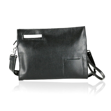Leather Clutch Bag // Black