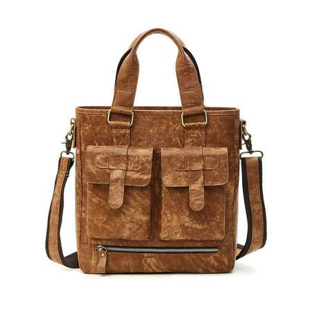 Leather Tote Bag // Brown // L165