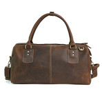 Leather Duffle Bag // Brown