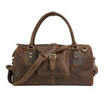 Leather Duffle Bag // Brown