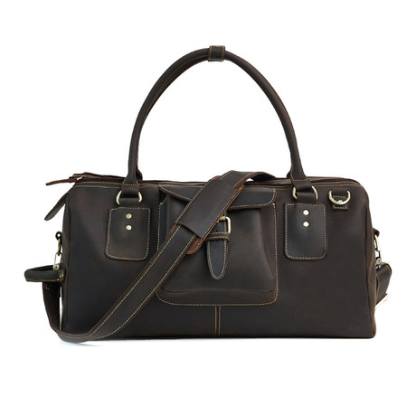 Leather Duffle Bag // Coffe