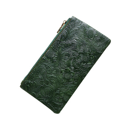 Leahter Wallet // Green