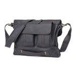 Leather Shoulder Bag // Black