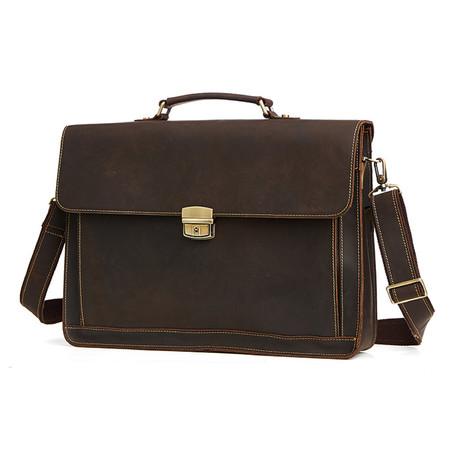 Leather Briefcase // Coffe // L168