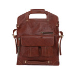 Leather Shoulder Bag // Brown // 174