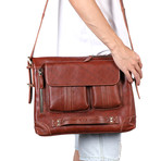 Leather Shoulder Bag // Brown // 174