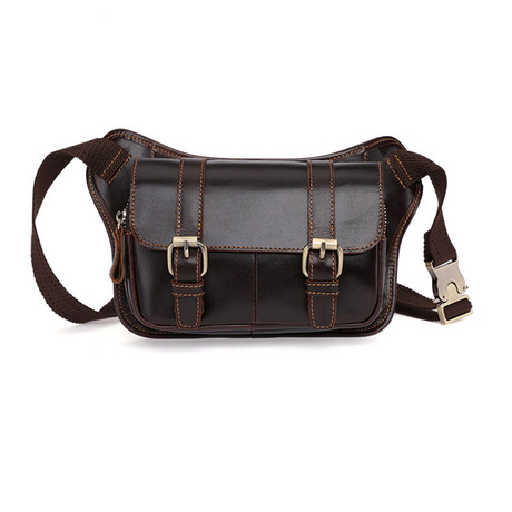 Leather Waist Bag // Chocolate // L177