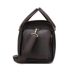 Leather Duffle Bag // Dark Brown
